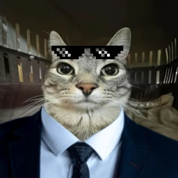 кот в очках